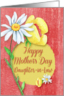 Happy Mother’s Day to Daughter-in-Law Pretty Watercolor Effect Flowers card