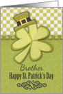 Happy St. Patrick’s Day to Brother Shamrock Wearing Hat card