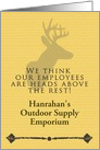 Thank You to Employees Custom Name Business Hunting Fishing Supply card