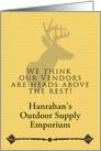 Thank You to Vendors Custom Name Business Hunting Fishing Supply card