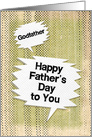 Happy Father’s Day to Godfather Masculine Grunge and Speech Bubbles card