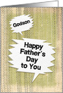Happy Father’s Day to Godson Masculine Grunge and Speech Bubbles card