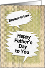 Happy Father’s Day to Brother-in-Law Masculine Grunge Speech Bubbles card