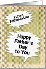 Happy Father’s Day to Future Father-in-Law Masculine Grunge card