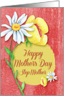 Happy Mother’s Day to Step Mother Pretty Watercolor Effect Flowers card