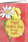 Happy Mother’s Day to Sister Pretty Watercolor Effect Flowers card