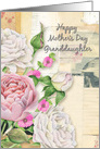 Happy Mother’s Day Granddaughter Vintage Look Flowers Paper Collage card