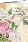 Happy Mother’s Day Great Granddaughter Vintage Flowers Paper Collage card