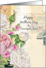 Happy Mother’s Day to Surrogate Mom Vintage Flowers Paper Collage card