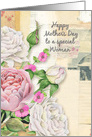 Happy Mother’s Day to a Special Woman Vintage Flowers Paper Collage card