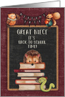 Back to School to Great Niece Hedgehog and Friends at School card