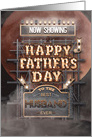 Happy Father’s Day to Husband Vintage Roadside Show Sign card