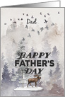 Happy Father’s Day to Dad Moose and Trees Woodland Scene card