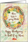 Happy Thanksgiving to Both of my Moms Pretty Leaves and Vine Wreath card