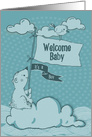 New Baby Congratulations Welcome Baby Boy Monochromatic Colors card