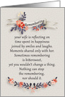 Remembering a Wife in the New Year with Flowers card