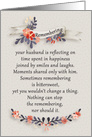 Remembering a Husband in the New Year with Flowers card