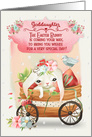 Happy Easter to Goddaughter Bunny in a Wagon card
