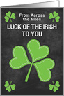 Happy St. Patrick’s Day From Across the Miles Luck of the Irish card