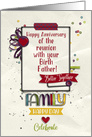 Anniversary of Reunion with Birth Father Pretty Scrapbook Style card