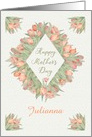 Happy Mother’s Day Custom Name Pretty Peach Tulips card