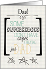 Happy Father’s Day to Dad Superhero Word Art card