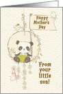 Happy Mother’s Day From Little Son Panda on a Swing card