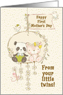 Happy First Mother’s Day From Twins One Girl One Boy Cute Bears card