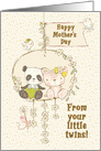 Happy Mother’s Day From Twins One Girl One Boy Cute Bears card