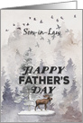 Happy Father’s Day to Son in Law Moose and Trees Woodland Scene card
