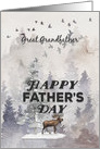 Happy Father’s Day to Great Grandfather Moose and Trees Woodland Scene card