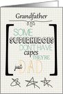 Happy Father’s Day to Grandfather Superhero Word Art card