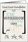 Happy Father’s Day to Great Great Grandfather Superhero Word Art card