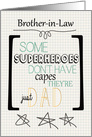 Happy Father’s Day to Brother in Law Superhero Word Art card