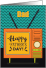 Dad Father’s Day Retro TV Word Art card