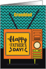 Happy Father’s Day to Granddad Retro TV Word Art card