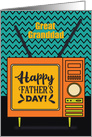 Happy Father’s Day to Great Granddad Retro TV Word Art card