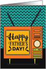 Happy Father’s Day Retro TV Word Art card