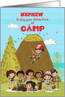 Thinking of you at Summer Camp to Nephew Camp Kids Having Fun card