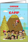 Thinking of you at Summer Camp to Cousin Camp Kids Having Fun card