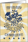 Congratulations Graduate to Step Daughter Whimsical Word Art card