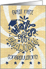 Congratulations Graduate to Great Niece Whimsical Word Art card