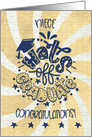 Congratulations Graduate to Niece Whimsical Word Art card