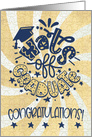 Congratulations Graduate Whimsical Word Art card