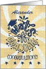 Congratulations Graduate Custom Name Whimsical Word Art card