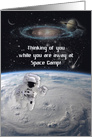 Thinking of You While Away at Space Camp Universe Scene with Astronaut card