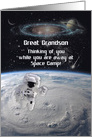 Thinking of You While Away at Space Camp to Great Grandson card