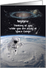 Thinking of You While Away at Space Camp to Nephew with Astronaut card