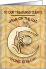 Happy Chinese New Year Year of the Rat Business to Clients card