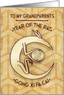 Chinese New Year of the Rat Gong Xi Fa Cai to Grandparents card